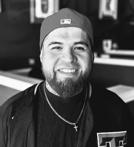 Justin Reyes BW Photo 2 Landlines Tattoo Company Tattoo Shop Tattoo Artist Custom Tattoos Walk-in Tattoos Piercings