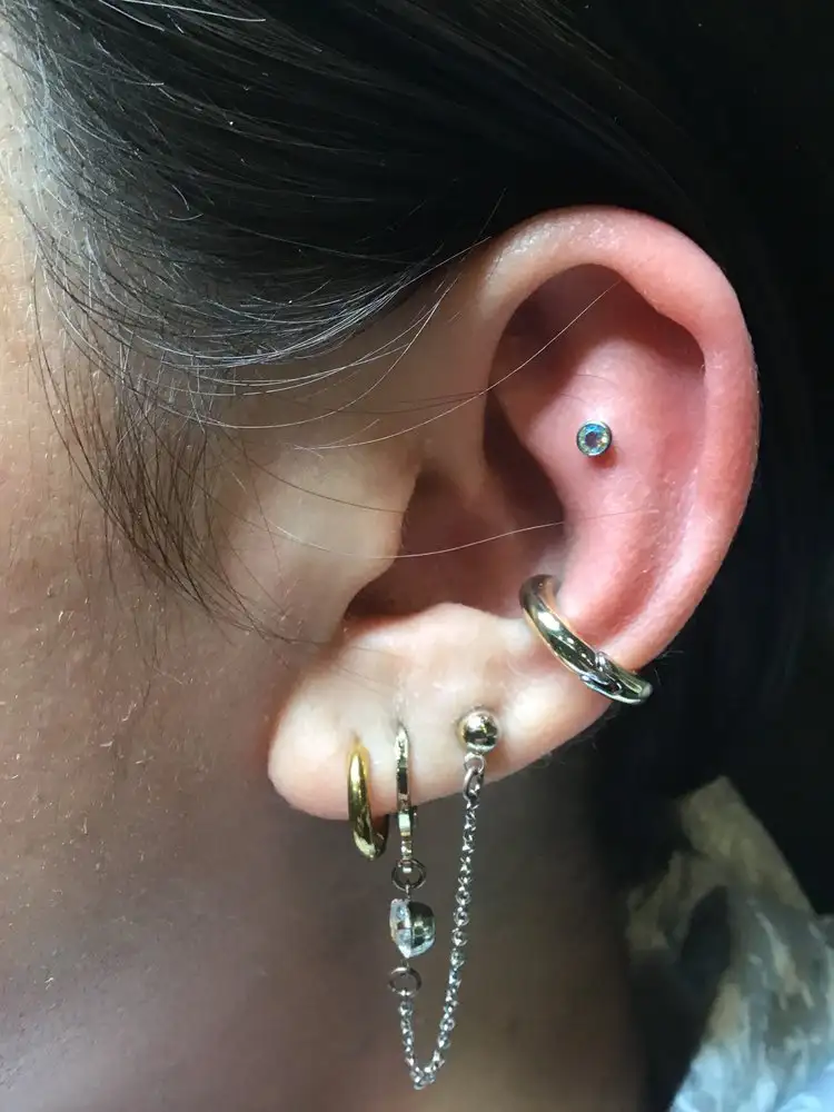 Cascading Ear Jewelry Piercing