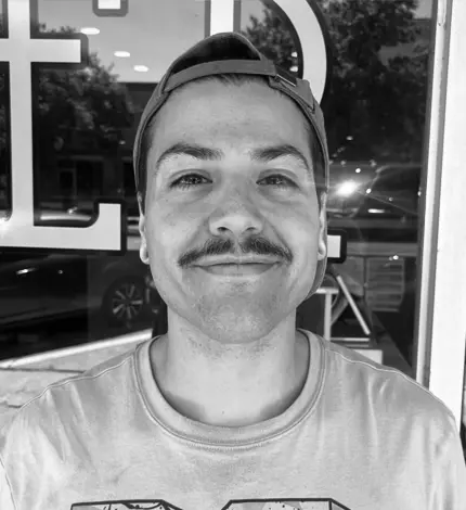 Zach Ochoa BW Photo Landlines Tattoo Company Tattoo Shop Tattoo Artist Custom Tattoos Walk-in Tattoos Piercings